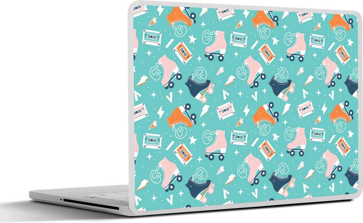 Laptop sticker – 17.3 inch – Rolschaatsen – Patronen – Vintage – 40x30cm – Laptopstickers – Laptop skin – Cover Laptop sticker – 17.3 inch – Rolschaatsen – Patronen – Vintage – 40x30cm – Laptopstickers – Laptop skin – Cover