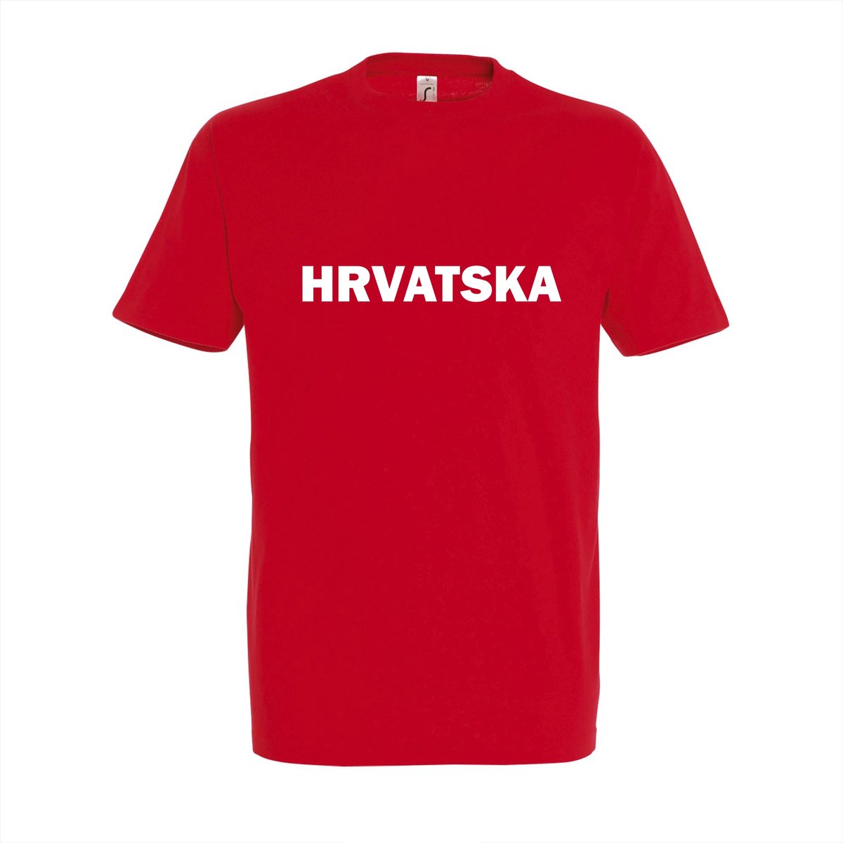 Hrvatska - Croatia - WK shirt - Voetbalshirts - Kroatië - Rood T-shirt korte mouw - Maat XL - 100% Cotton