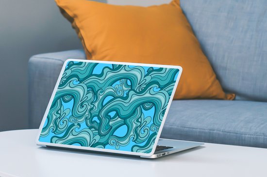 Laptop sticker - 10.1 inch - Zee - Patronen - Marmer print - 25x18cm - Laptopstickers - Laptop skin - Cover