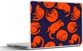 Laptop sticker - 14 inch - Slapen - Kat - Patronen - 32x5x23x5cm - Laptopstickers - Laptop skin - Cover