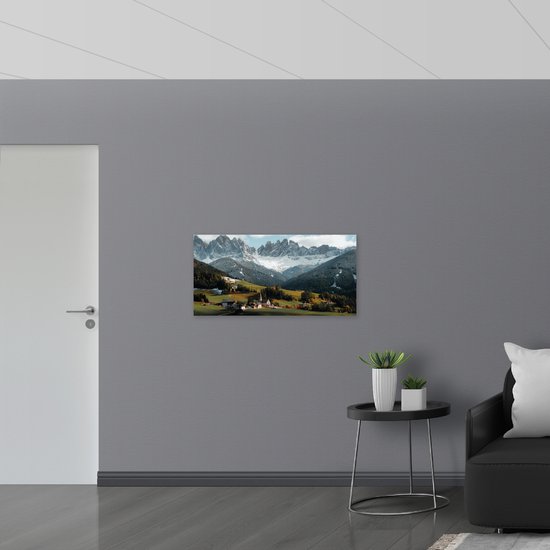 WallClassics - Poster brillant - Maisons de Montagnes - Photo 100x50 cm sur papier poster brillant