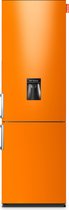 NUNKI LARGEH2O (Gloss Bright Orange All Sides) Combi Bottom Koelkast, E, 197+71l, , Handle, Waterdispenser