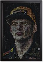 Poster Max Verstappen | Formule 1 | F1 | Red Bull racing | Letter Cijfer Poster |  Auto Kunst | Cadeau | A4 poster Met Lijst - Hoogwaardig glans