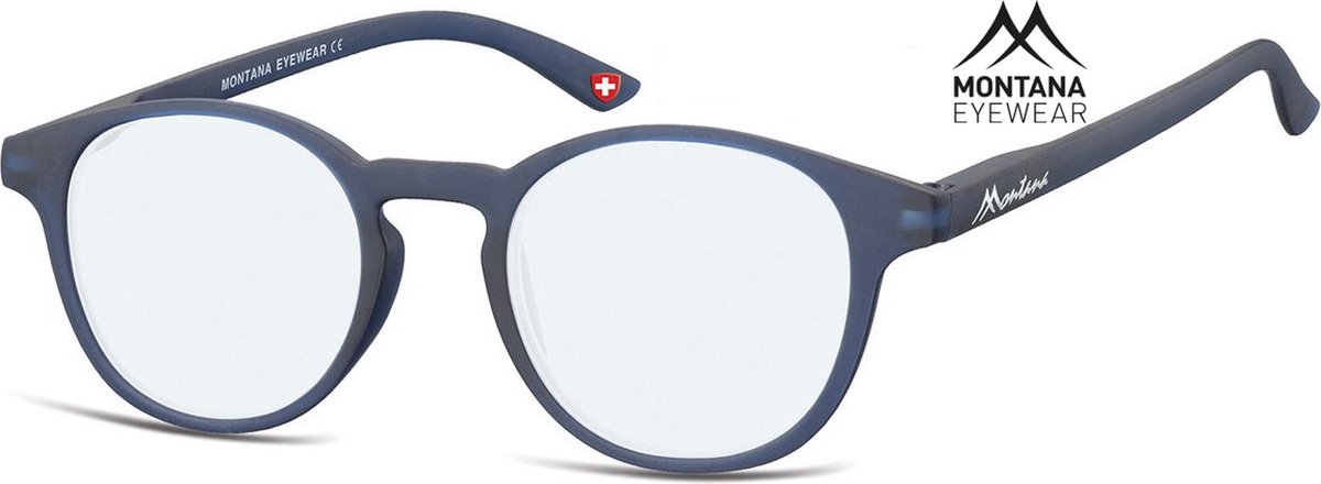 Montana Eyewear BLF52A leesbril - beeldschermbril +3.50 Blauw - Rond