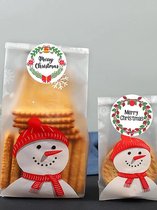 Kerst Sluitsticker Merry Christmas - 4 assorti - Krans  | Kerstkaart – Kerstpakket | Bedankje - Envelop - Sluitzegel| Chique | Envelop stickers | Cadeau - Gift - Cadeauzakje - Traktatie | Chique inpakken