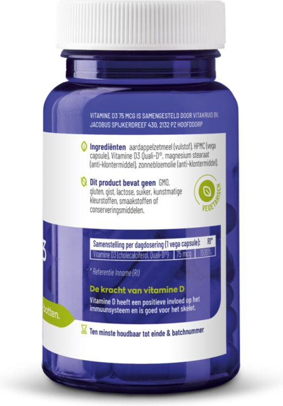 Vitakruid / Vitamine D3 - 75 mcg / 3000 IE - 60 vcaps