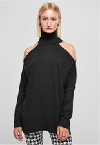 Urban Classics - Ladies Cold Shoulder Turtelneck Sweater/trui - S - Zwart