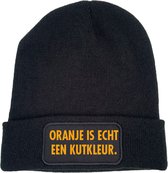 EK Kleding wintermuts zwart - Oranje is echt een kutkleur - soBAD. | Oranje | EK 2024 | Voetbal | Nederland | Unisex