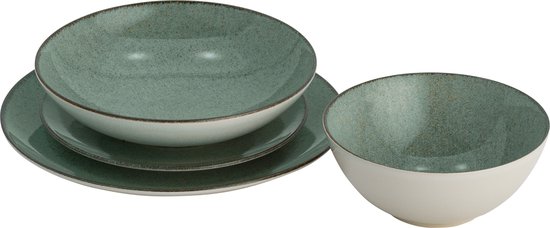 Lite-Body Serviesset - Mintgroen spikkel - 6 personen - 24 delig — afbeelding 4