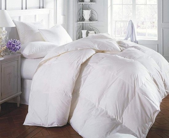 Hotel dekbed Enkel 3dTEX 200x220cm tweepersoons -tijk 100% katoen percale - Carré doorgestikt