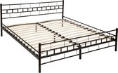 Cadre de lit Cadre de lit en métal avec sommier à lattes 200 * 180 cm 401720