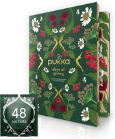 Pukka Thee Hardcover Biologische Kerst Adventskalender 2022, Perfect als Kerstcadeau - 48 zakjes - 1 Kalender