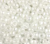 08 528 | Miyuki rocailles seed beeds 8/0 Ceylon White Pearl | Glas kralen | Wit Parlemour | 5 gram