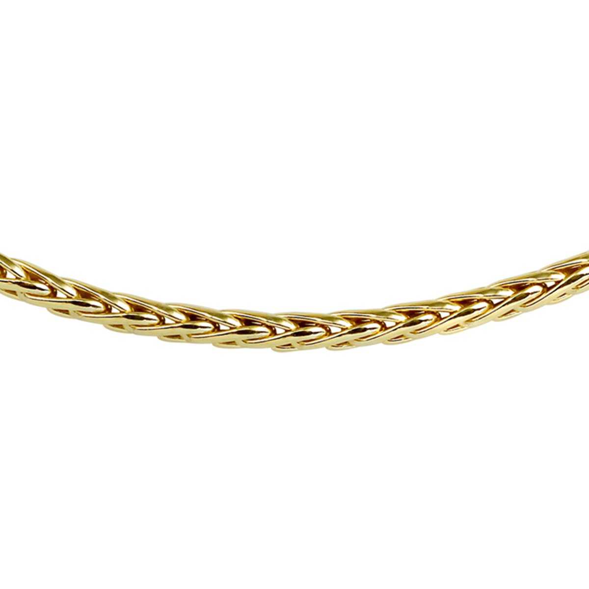 YO&NO - Ketting - Dames - Vossestaart - 4,0 mm - 50 cm - Sieraden Vrouw - Zilver Kern 925 - Goud 14 Karaat