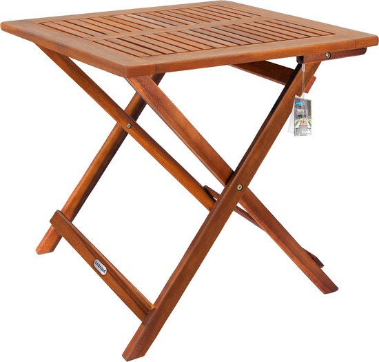 Table d'appoint Monzana - Pliable - bois dur - 70x70x73 cm