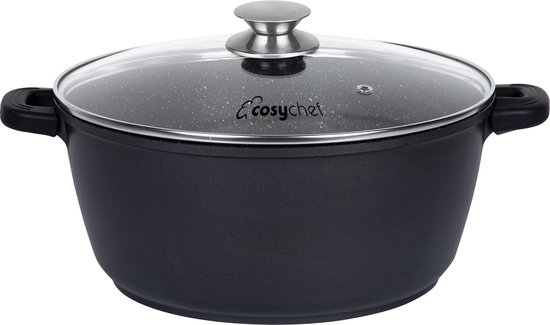 Cocotte / faitout / marmite Westinghouse - Casserole 28 CM - Induction -  Marbre Noir