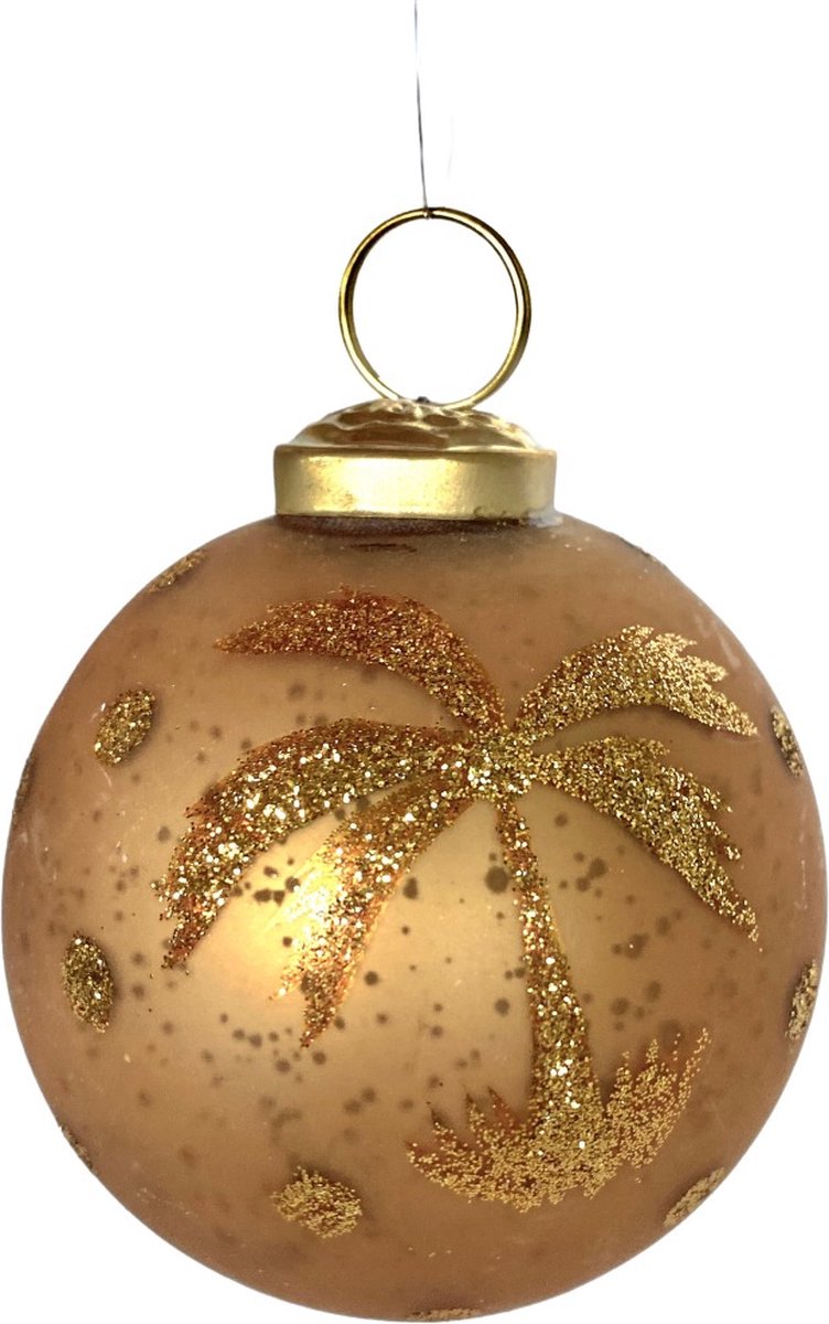 Goudkleurige kerstbal palmboom