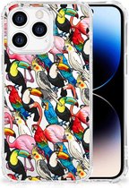 Anti-shock Hoesje met foto Geschikt voor iPhone 14 Pro Telefoon Hoesje met doorzichtige rand Birds