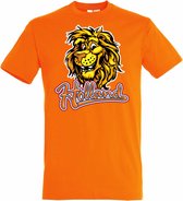 T-shirt kinderen Holland Leeuw In Kleur | Oranje Shirt | Koningsdag Kleding Kinderen | Oranje | maat 128