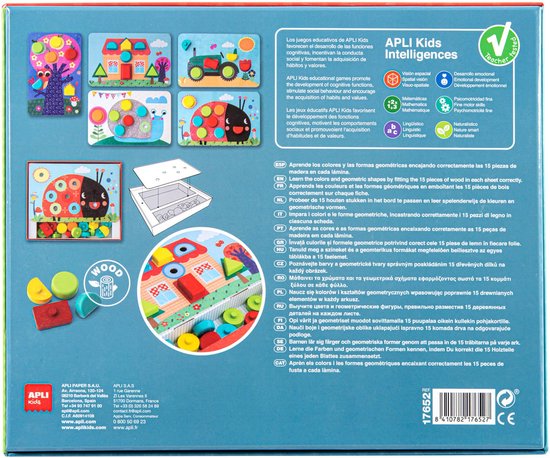 Apli Kids Mijn eerste houten blokken mozaïek spel van Apli Kids — afbeelding 3