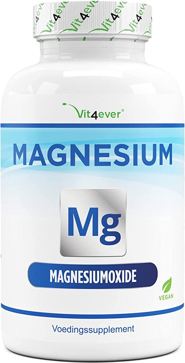 Magnesiumoxide - 365 capsules (12 maanden) - 665 mg per capsule, waarvan  400 mg... | bol.com