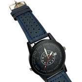 Horloge Xinew-zwart-Blauw-Datum-Charme Bijoux