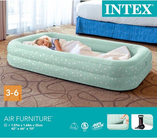 Intex Kinder Reisbed Luchtbed - 1-persoons - 168x107x25 cm | bol.com