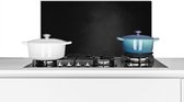 Spatscherm keuken 60x30 cm - Kookplaat achterwand Beton - Muur - Zwart - Schaduw - Muurbeschermer - Spatwand fornuis - Hoogwaardig aluminium - Alternatief voor spatscherm glas