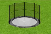 Akrobat Primus Flat to the ground Trampoline 305 Zwart, incl. half veiligheidsnet