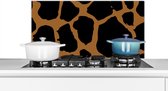 Spatscherm keuken - Dierenprint - Giraffe - Design - Dieren - Achterwand keuken - Spatscherm - Luipaard - 80x40 cm