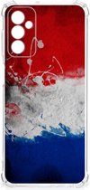 Telefoon Hoesje Geschikt voor Samsung Galaxy M13 4G | M23 Leuk Hoesje met transparante rand Nederlandse Vlag