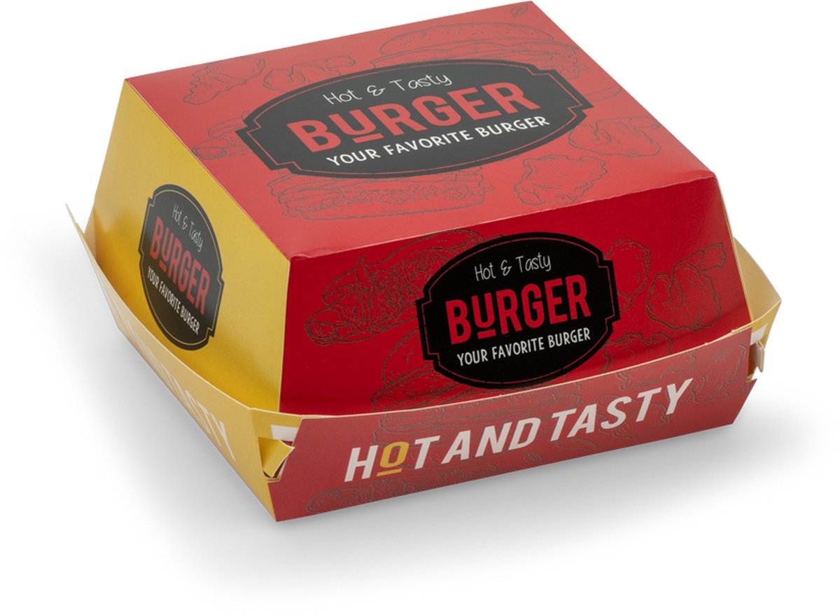 Hamburgerbakjes hot & tasty klein (450 stuks - 1 doos)