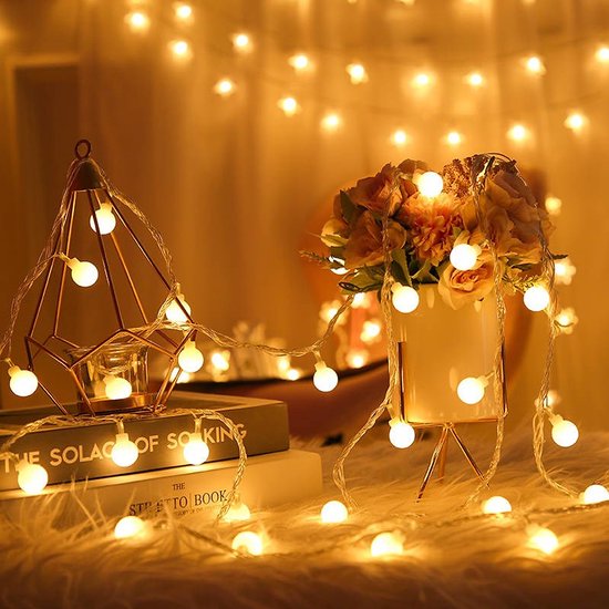 Partylights tuinverlichting - 40 stuks LED - Lichtsnoer - Lampjes Slinger - Connector tot 6 meter lang! - Warm Wit Licht - Kerstverlichting – Feestverlichting - Geschikt voor binnen en buiten