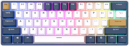 RK61 Plus Mechanical Gaming Keyboard 60% – Tri-Mode – Gasket Mount – QWERTY Draadloos Gaming Toetsenbord – RGB Hot-Swappable Met Multimedia Toetsen…