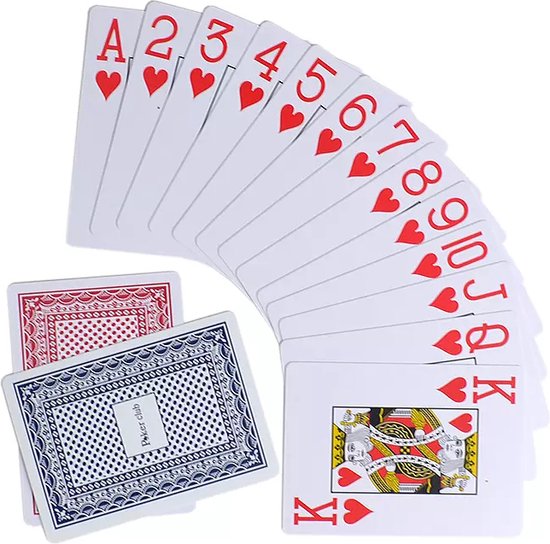 Thumbnail van een extra afbeelding van het spel Poker Club - Luxe speelkaarten van 100% plastic - Rood