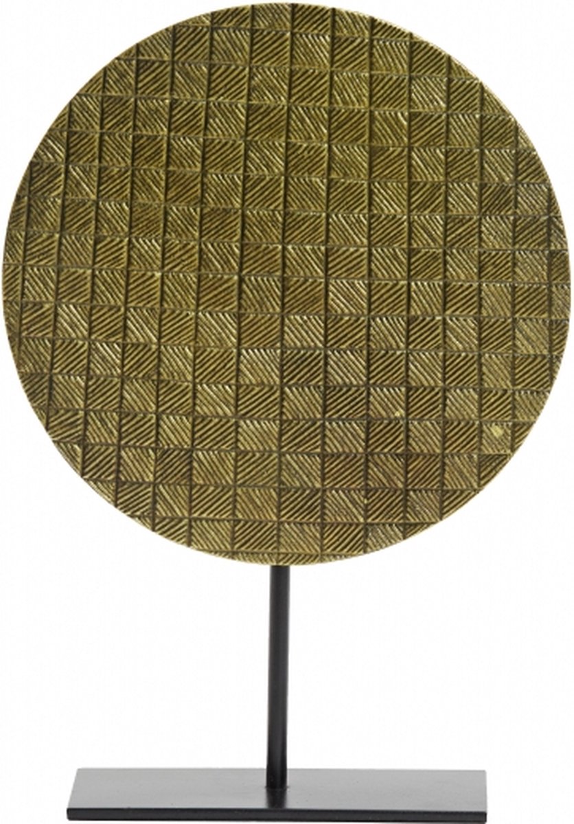Deco Beeld Persegi - Metaal - Goud - 26x37x8 cm (BxHxD)
