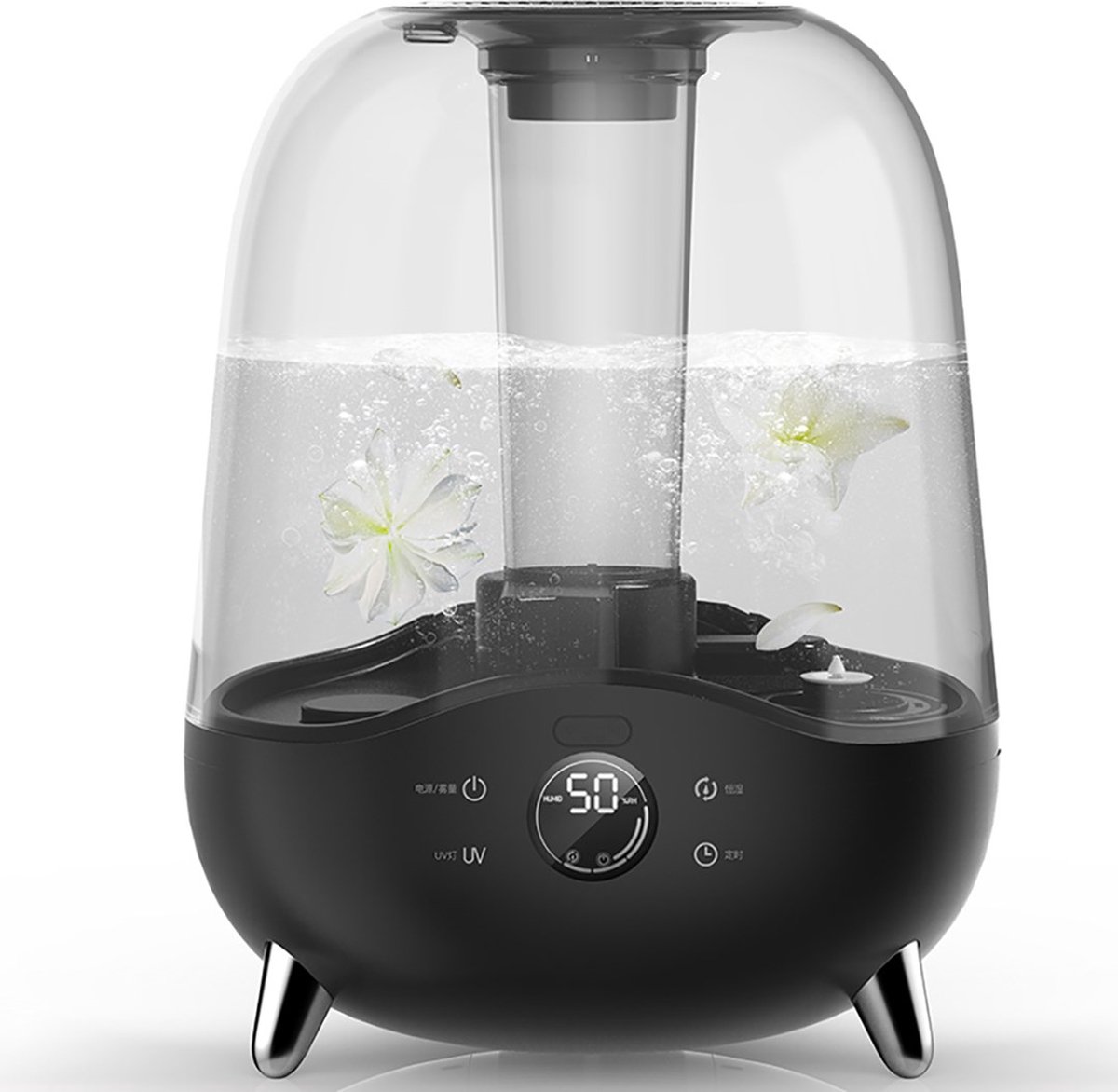 Ultrasone luchtbevochtiger Deerma F327W - UV sterlisisatie- zwart - 5 Liter