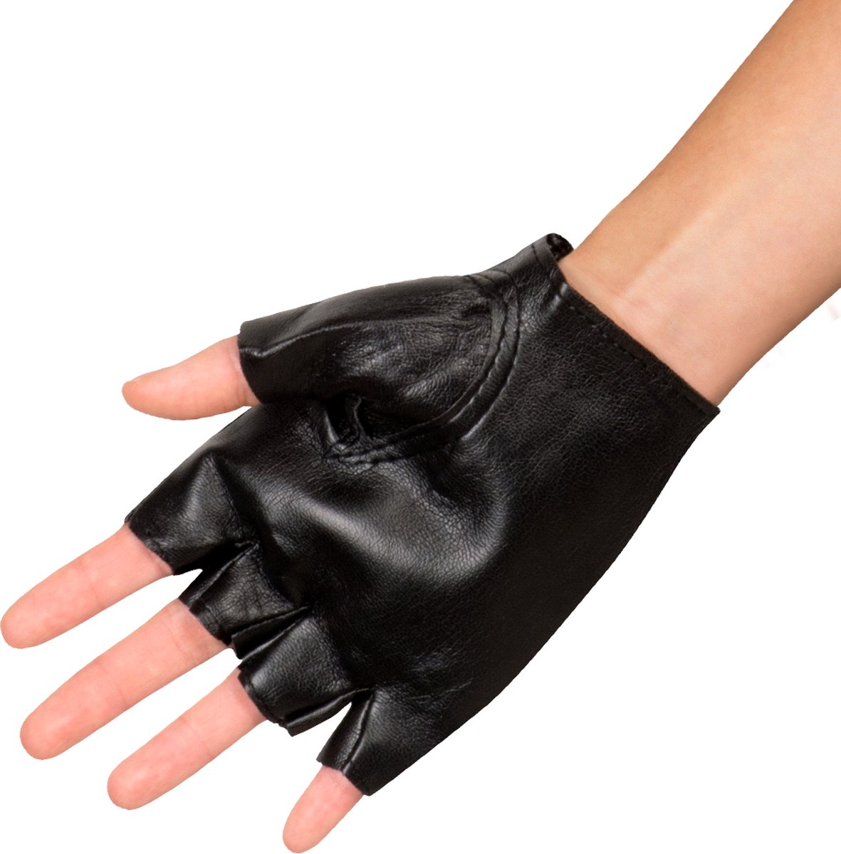 Vingerloze verkleed handschoenen voor volwassenen - fluor groen