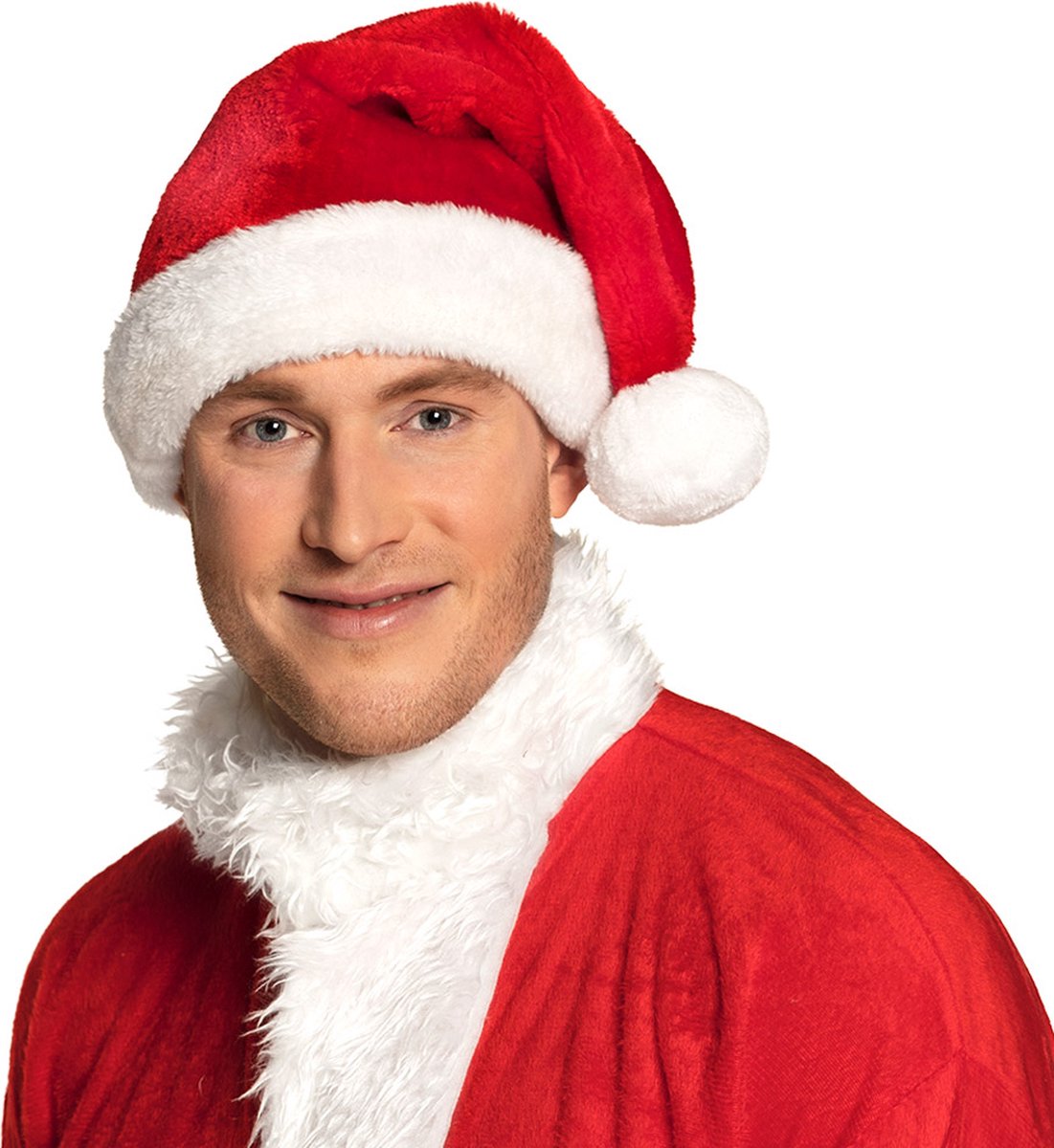 Boland 13425 - Weihnachtsmütze XXL, Santa-Hut, extra lang mit