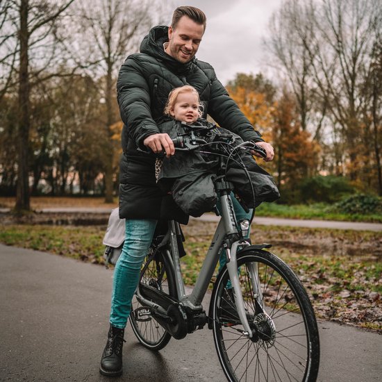 Deryan Bike-a-way Jepp/Mini Fietsstoeltje voor - fiets Regenhoes - warme  jas en... | bol.com
