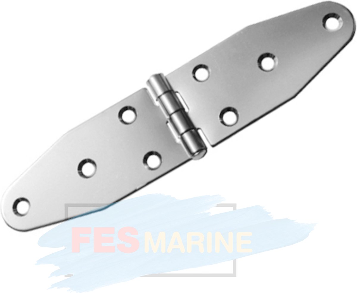 FES Marine RVS scharnier 174x38x1,7mm knoop bovenzijde