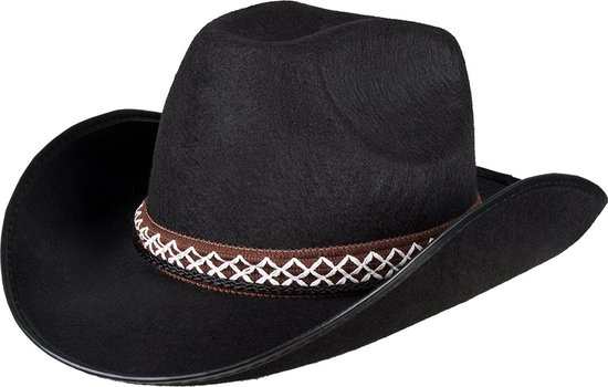 Boland - Hoed kind cowboy Tommy zwart - 55 - Kinderen - Jongens en meisjes - Cowboy - Indiaan