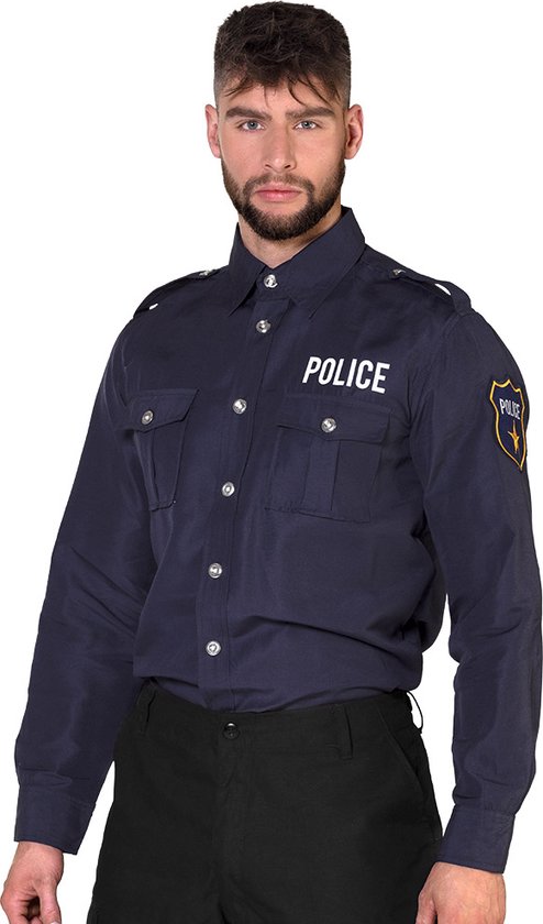 Boland - Shirt 'POLICE' (XXL) - Volwassenen - Agent - Politie en Boeven