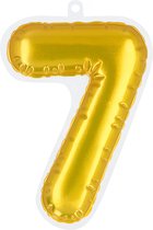 Boland - Folieballon sticker '7' goud Goud - Black & Gold - Black & Gold - Verjaardag - Jubileum - Raamsticker - NYE