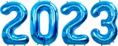 Folie Ballon Cijfer 2023 Oud En Nieuw Versiering Nieuw Jaar Feest Artikelen Happy New Year Decoratie Blauwe - XL Formaat