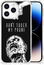 Anti Shock hybrid Case Geschikt voor iPhone 14 Pro GSM Hoesje met doorzichtige rand Zombie