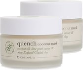 SKINFOOD NZ Skincare Quench Coconut Mask - Gezichtsmasker - Voor Droge tot Normale Huid - Vegan & Dierproefvrij - 2 x 50ml