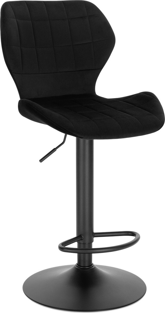 Zwarte Barstoel - Stijlvol en Verstelbaar - Modern Design - Set van Twee barkrukken