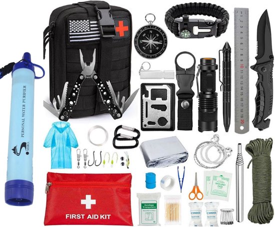 Useful Emergency Kit - Compleet 260-Delig Noodpakket Met Waterfilter, EHBO En Survival Gear