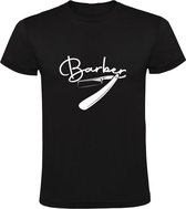 T-shirt homme barbier | salon de coiffure | barbe | Moustache | se raser | lame de rasoir | couper | coiffeur | salon de coiffure | Coiffeur | coiffeur | sa | salon de coiffure | Noir